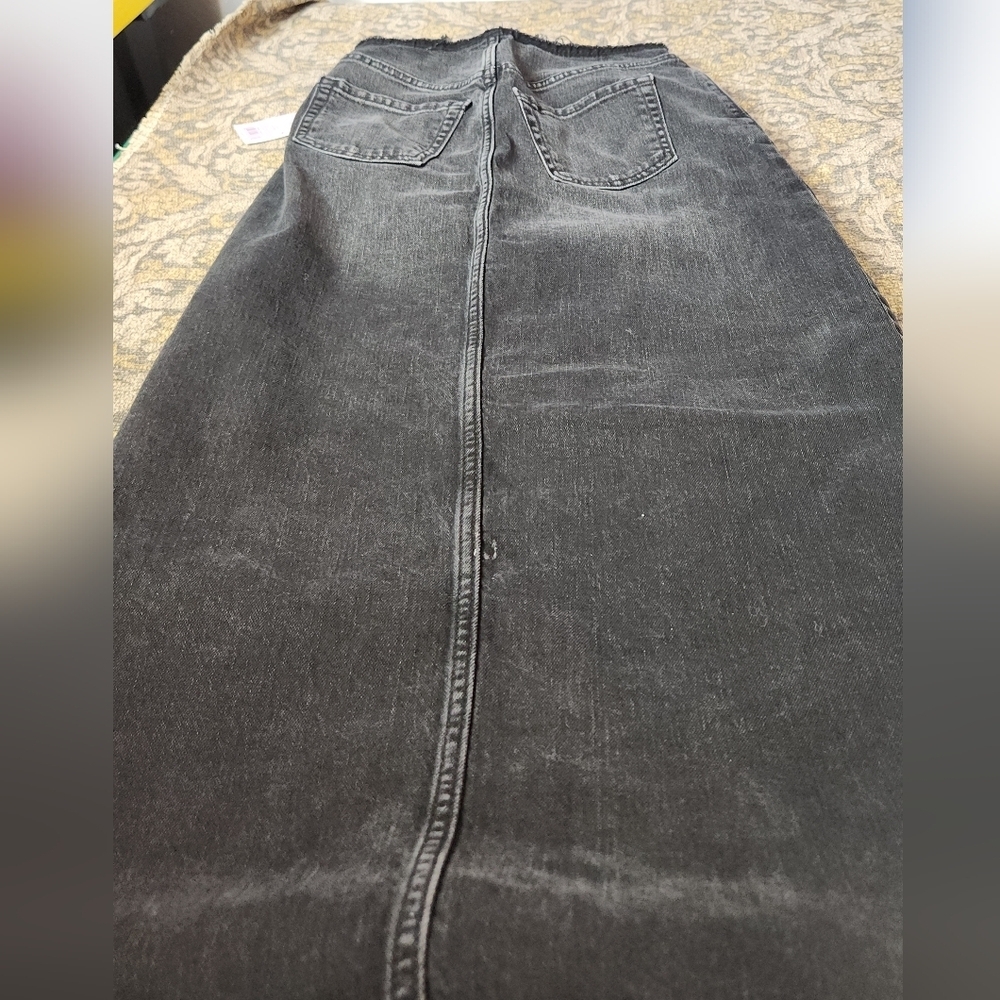 Women's Low-Rise Denim Midi Skirt - Wild Fable Black 0 - Picture 16 of 16